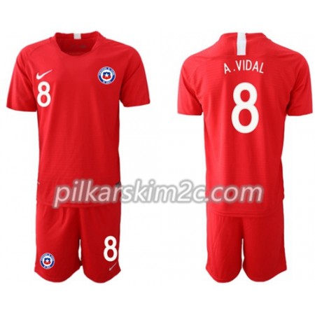 Koszulka Chile A. VIDAL 8 Dziecięca Główna 2018-2019 - Koszulki Piłkarskie
